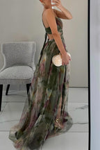 Giselle - Vestido largo con estampado floral encantador para Mujer