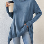 Auralyn™ | Jersey de cuello alto asimétrico y acogedor