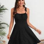 Vestido corto con tirantes finos para mujeres, vestido sin espalda con estampado de lunares, ropa casual para uso diario, vacaciones, fiestas