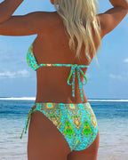 Bikini Farbig Halter Druck