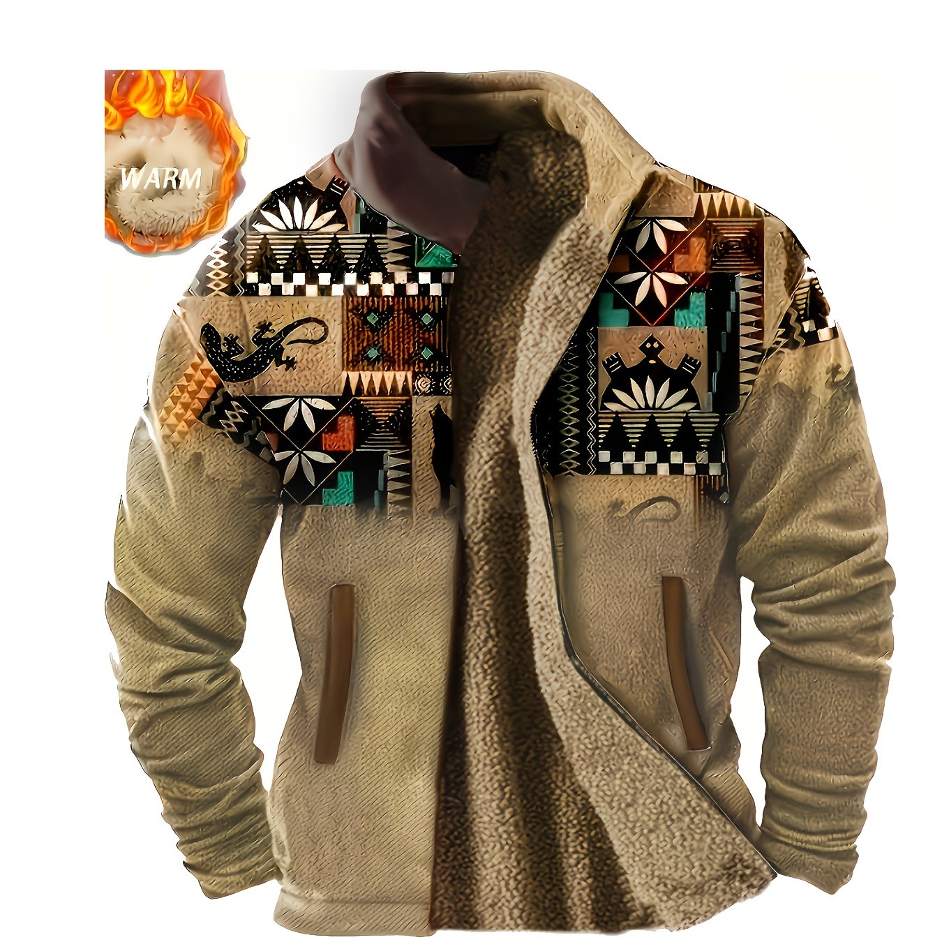 Montaña | Chaqueta masculina térmica con forro largo