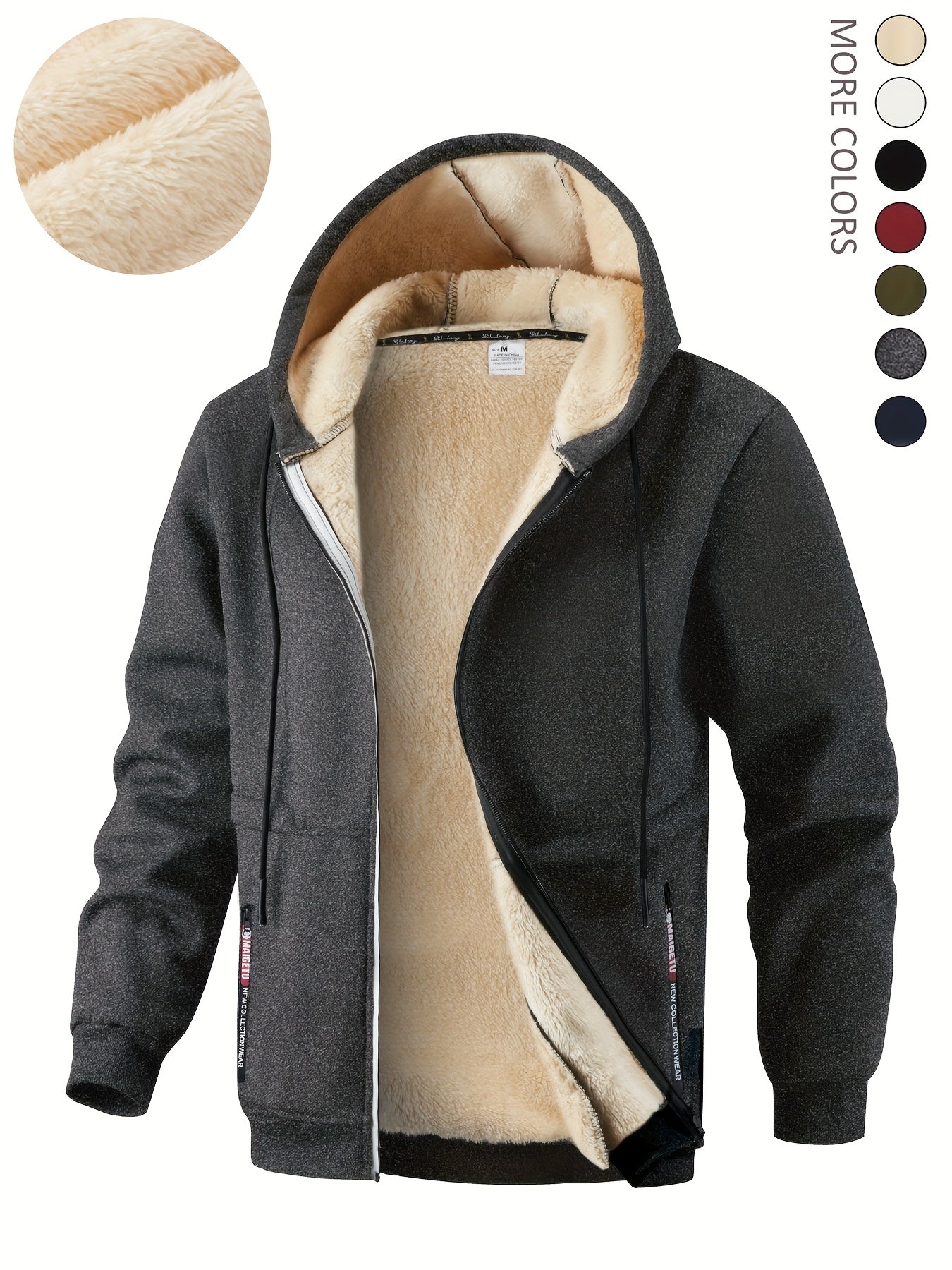 Nórdico | Chaqueta térmica para hombre con capucha y forro interior cálido