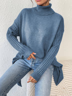 Auralyn™ | Jersey de cuello alto asimétrico y acogedor