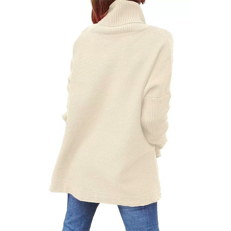 Drune | Jumper - Frauen Herbst Bequemer Rollkragenpullover