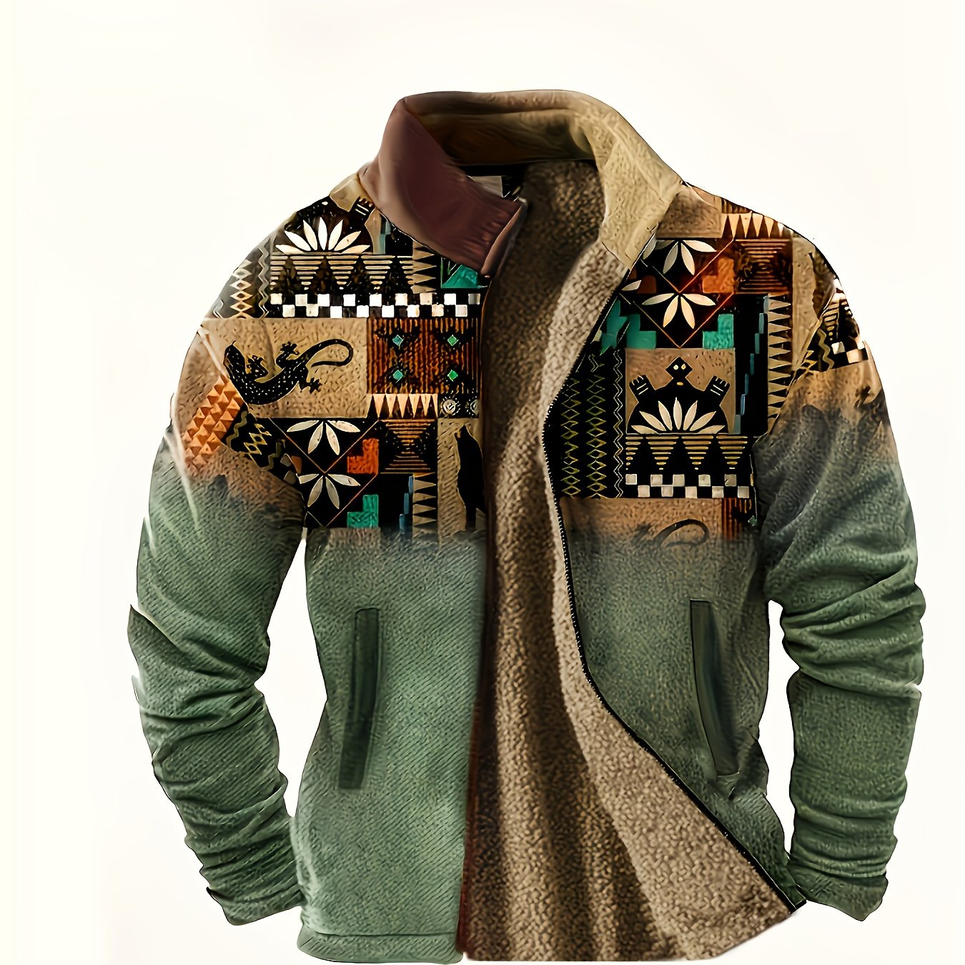 Montaña | Chaqueta masculina térmica con forro largo