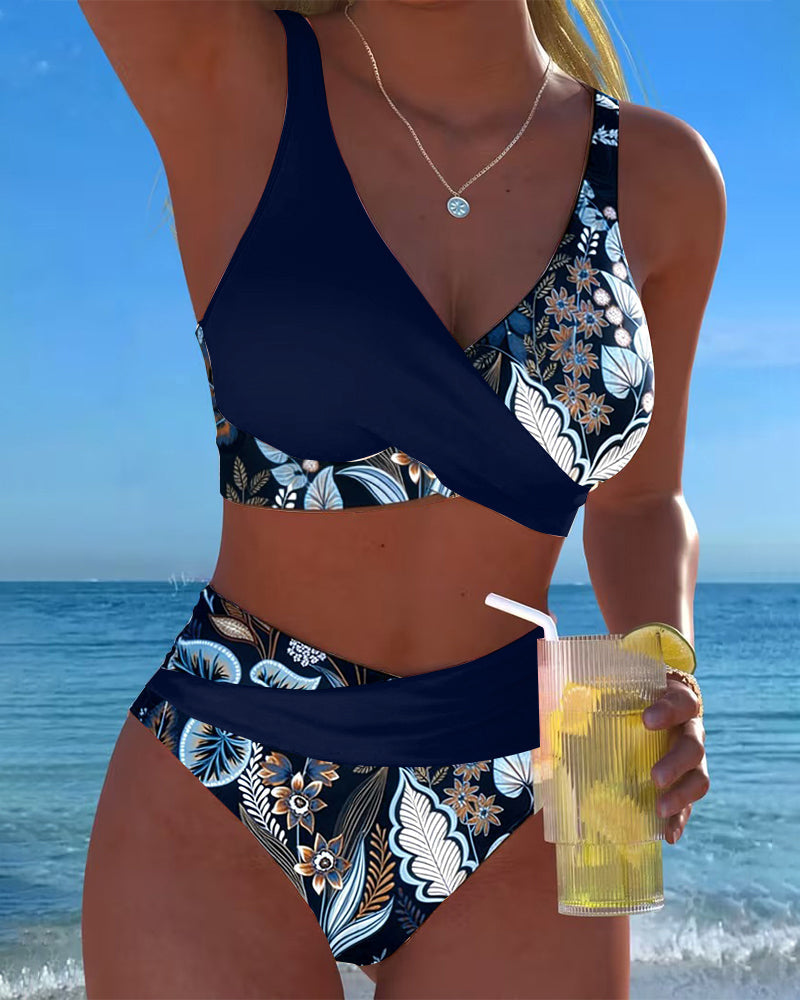 Bikini Kontrastfarbe Mode Blume