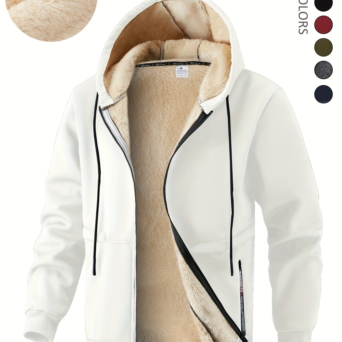 Nórdico | Chaqueta térmica para hombre con capucha y forro interior cálido