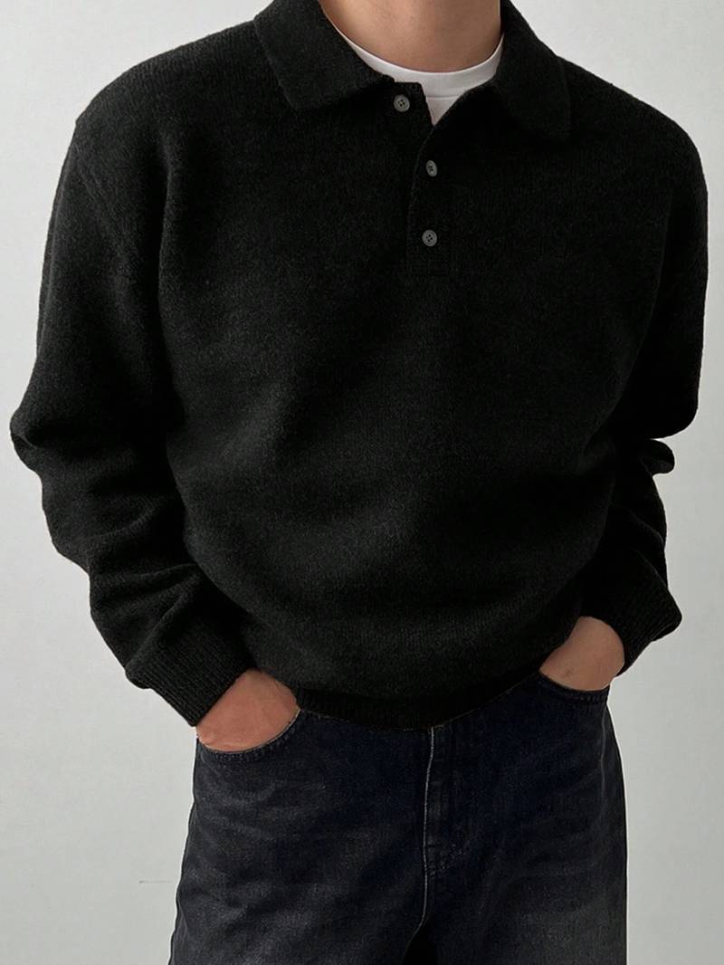 Eliran | Elegante Jersey de Manga Larga Con Cuello Alto