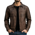 Bravik | Chaqueta Masculina Estilo Cuero para Invierno