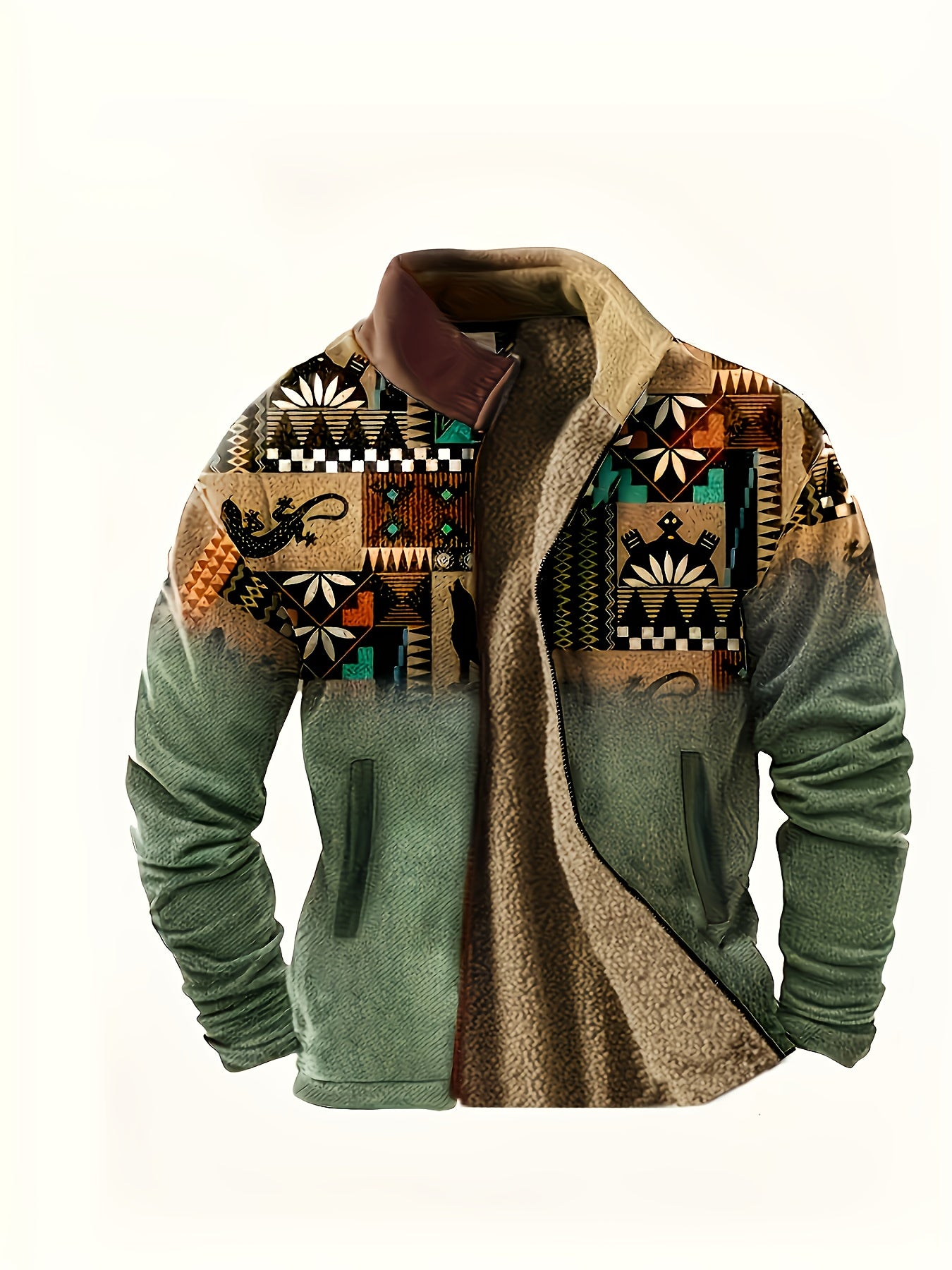 Montaña | Chaqueta masculina térmica con forro largo