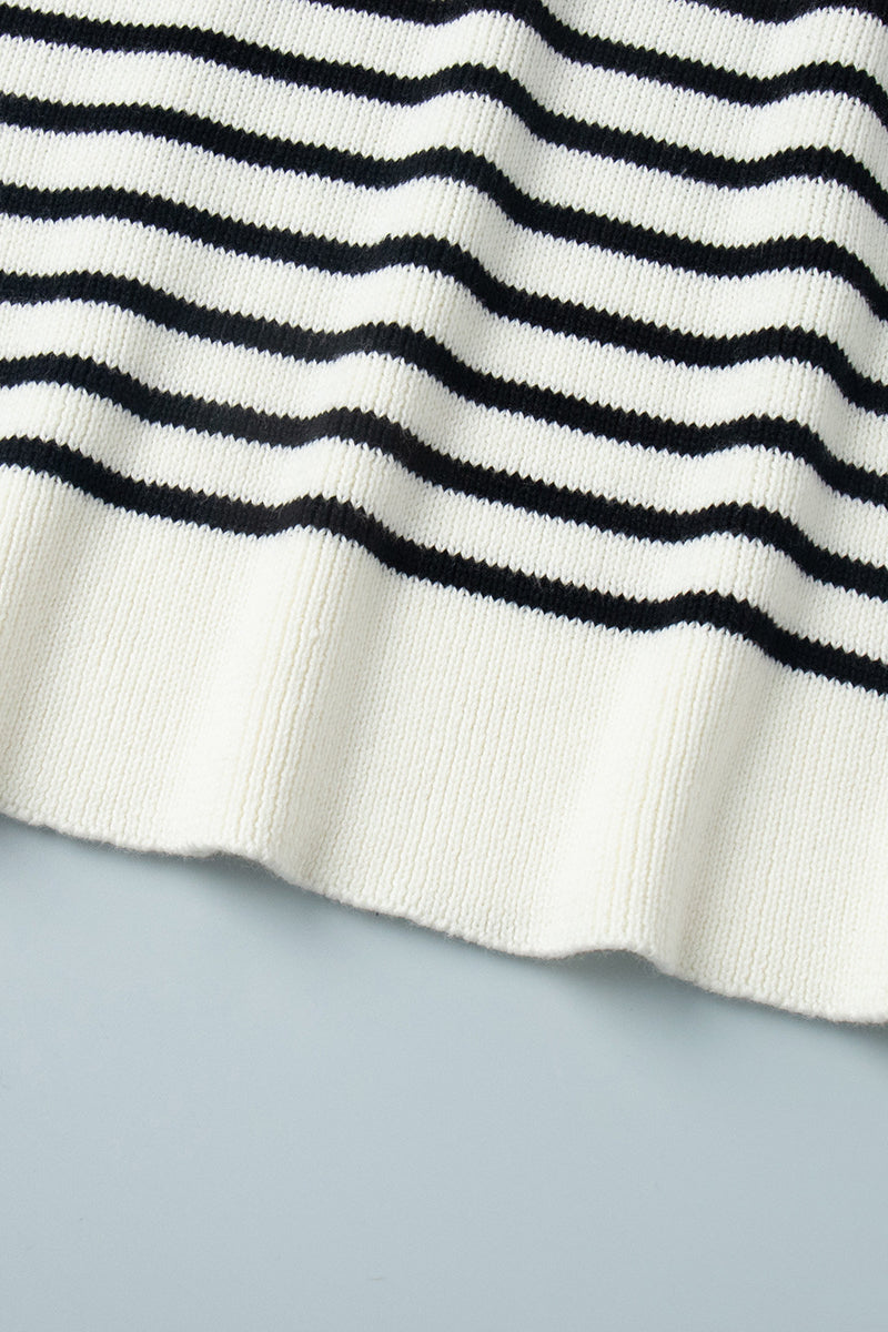 Drune | Cozy striped knitted turtleneck sweater
