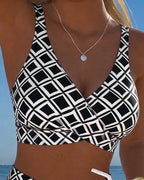 Zweiteiliger Bikini Mit Bh-Schnitt Und Diamantmuster