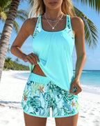 Tankini Stilvoll Meeresdruck Schlitz