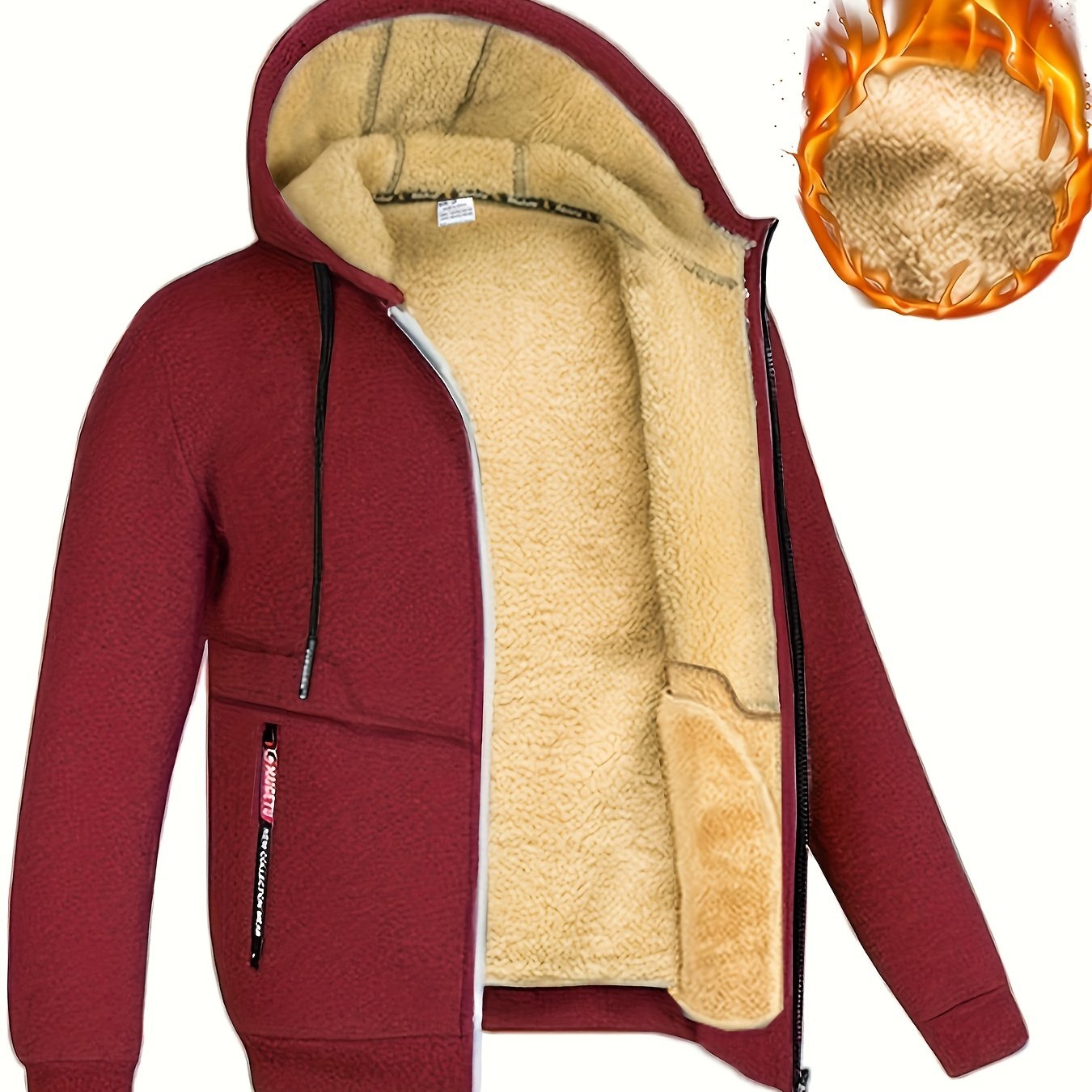 Nórdico | Chaqueta térmica para hombre con capucha y forro interior cálido