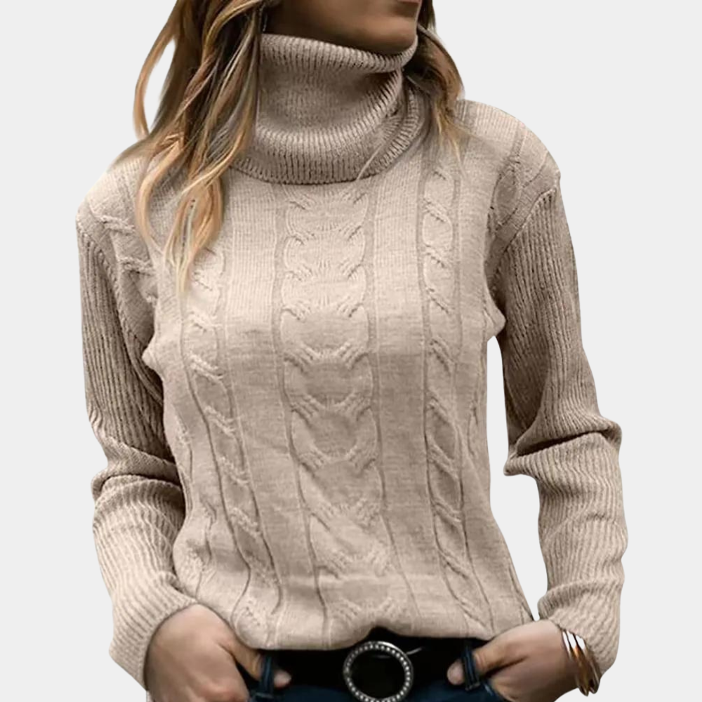 Drune | Kabelstrick-Turtleneck-Pullover