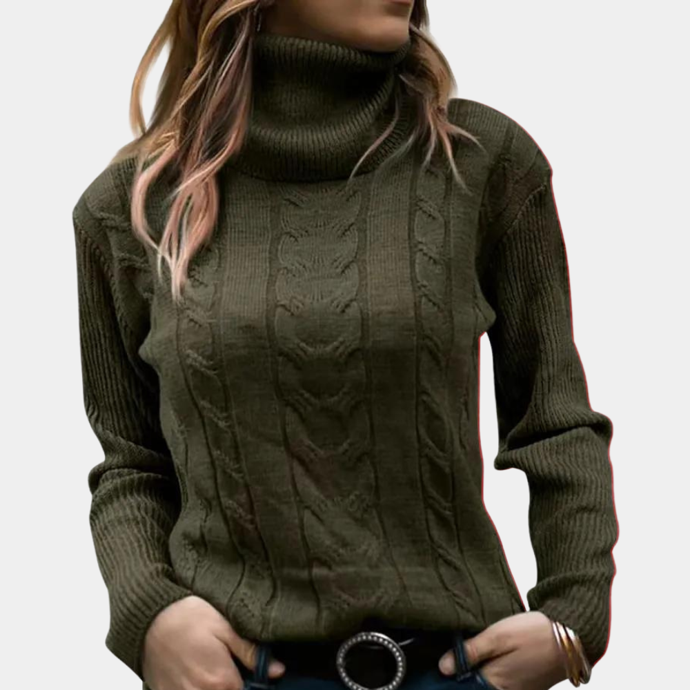 Drune | Kabelstrick-Turtleneck-Pullover