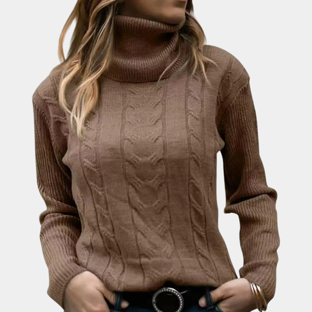 Drune | Kabelstrick-Turtleneck-Pullover