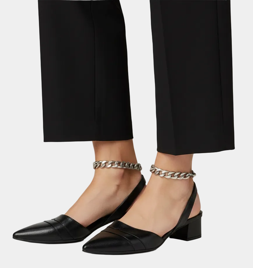 Zapatos Femeninos de Tacón Bajo Elegantes para Fiesta Marrón