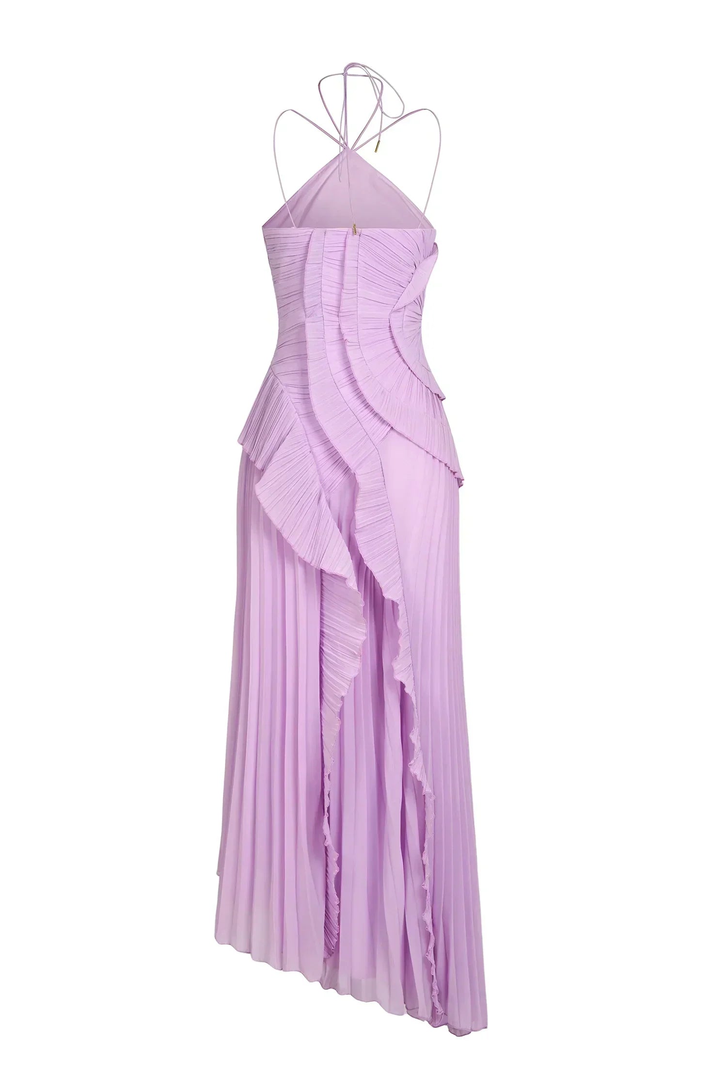 Sancia - Vestido midi plisado con holanes