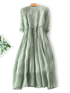 Laura - Vestido elegante de lino para Mujer