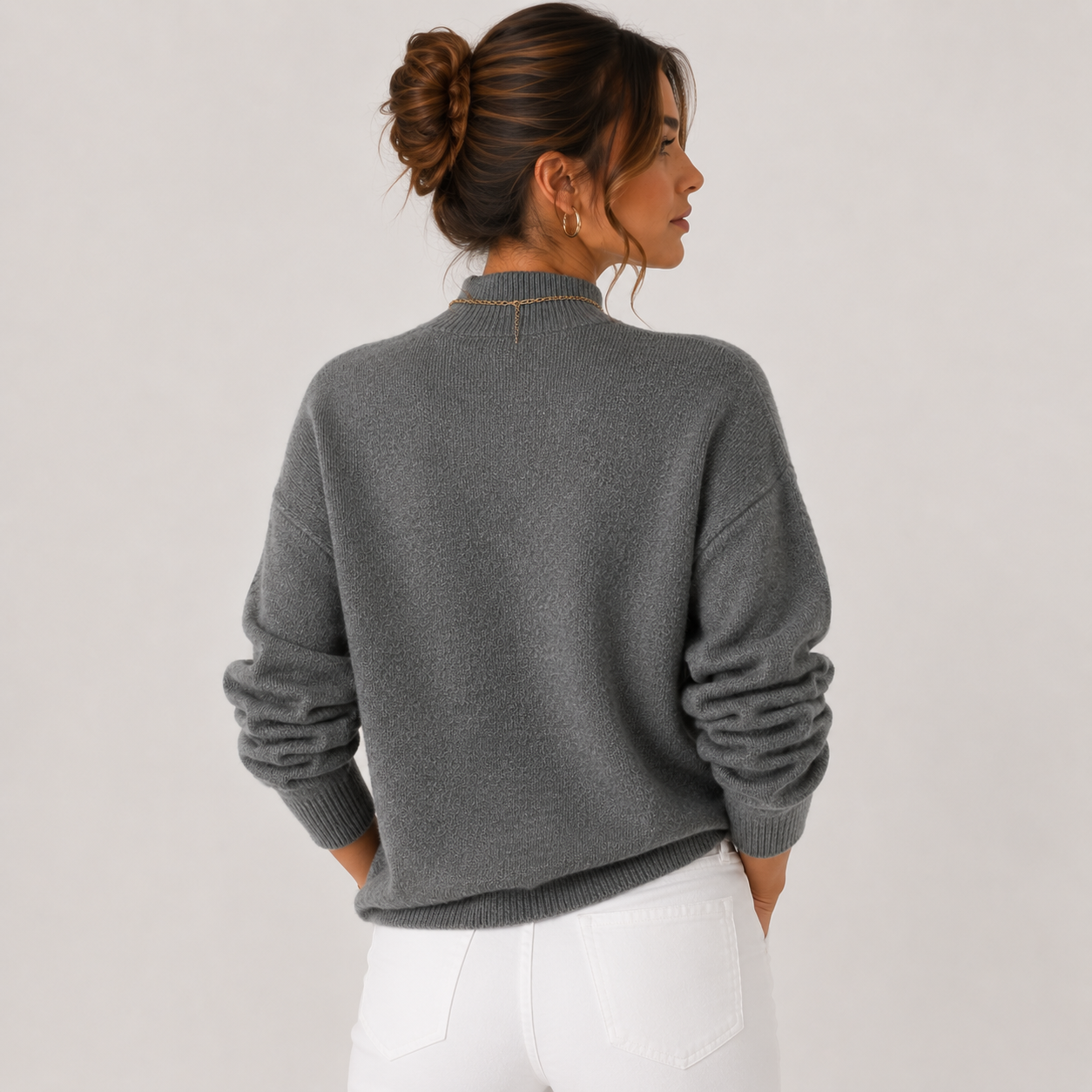Women's Knit Turtleneck Sweater Cozy Lightweight Winter Pullover