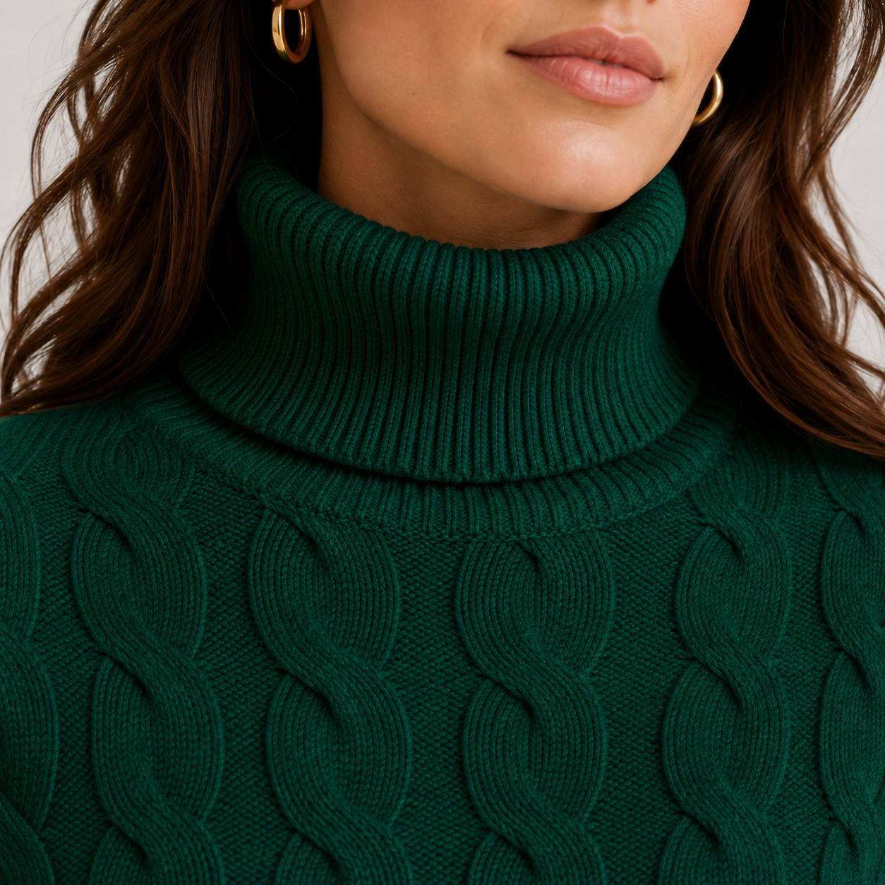 Women's Turtleneck Sweater Lightweight Warm Long Sleeve Knitwear