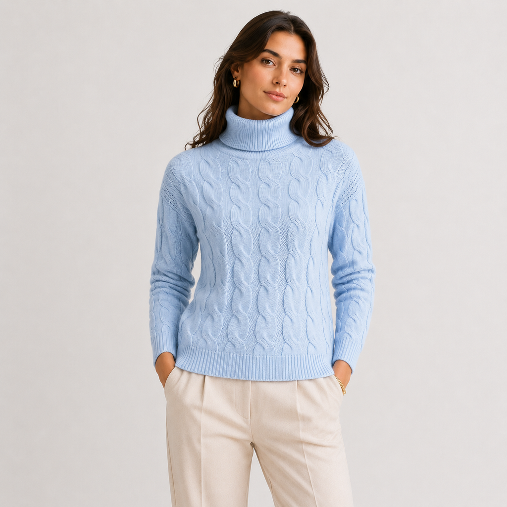 Women's Turtleneck Sweater Lightweight Warm Long Sleeve Knitwear