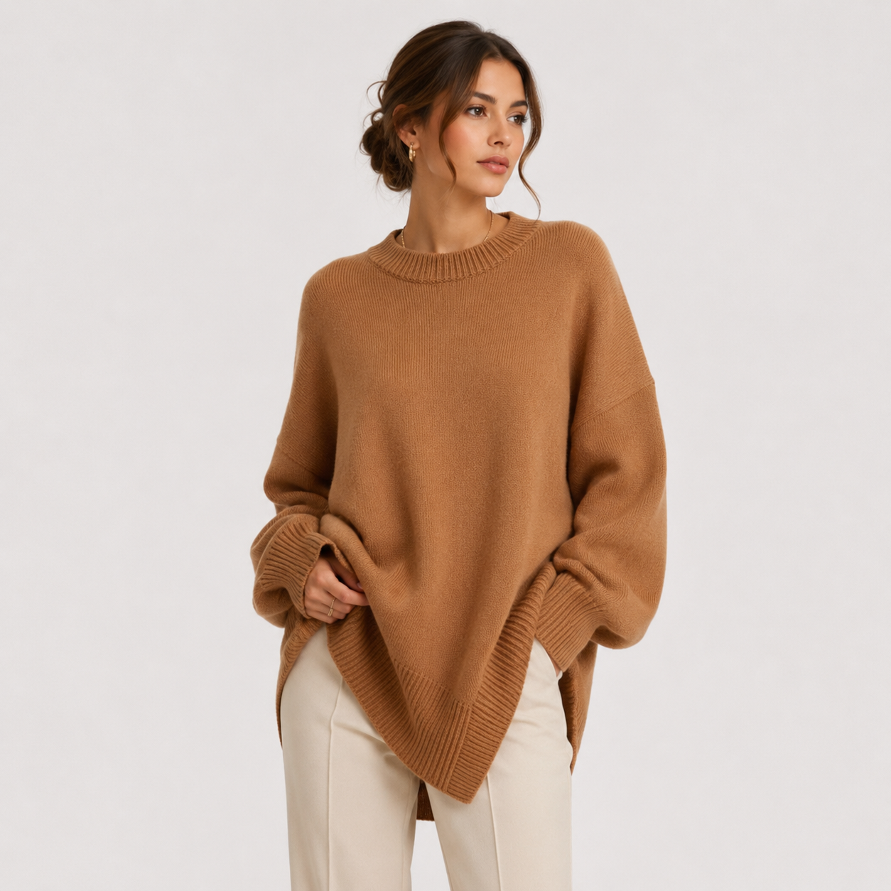 Women's Premium Oversized Sweater Cozy Long Sleeve Knit