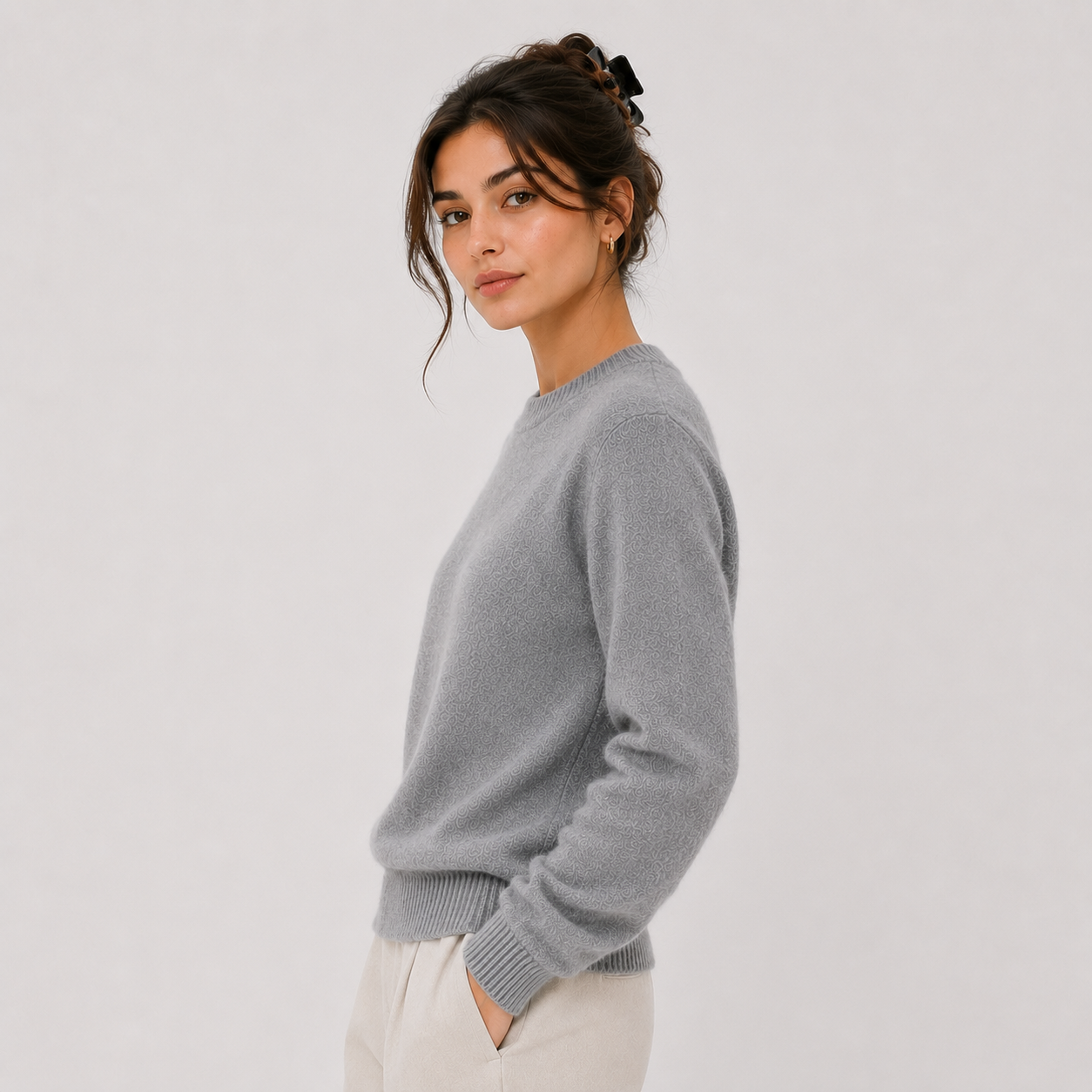 Women's Classic Cashmere Look Sweater Lightweight Warm Knitwear