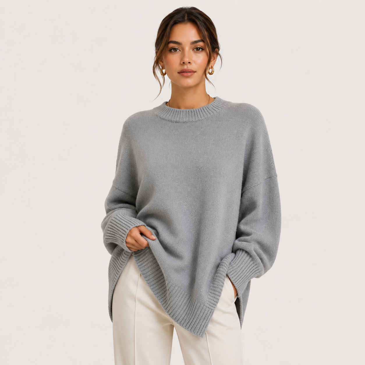 Women's Premium Oversized Sweater Cozy Long Sleeve Knit