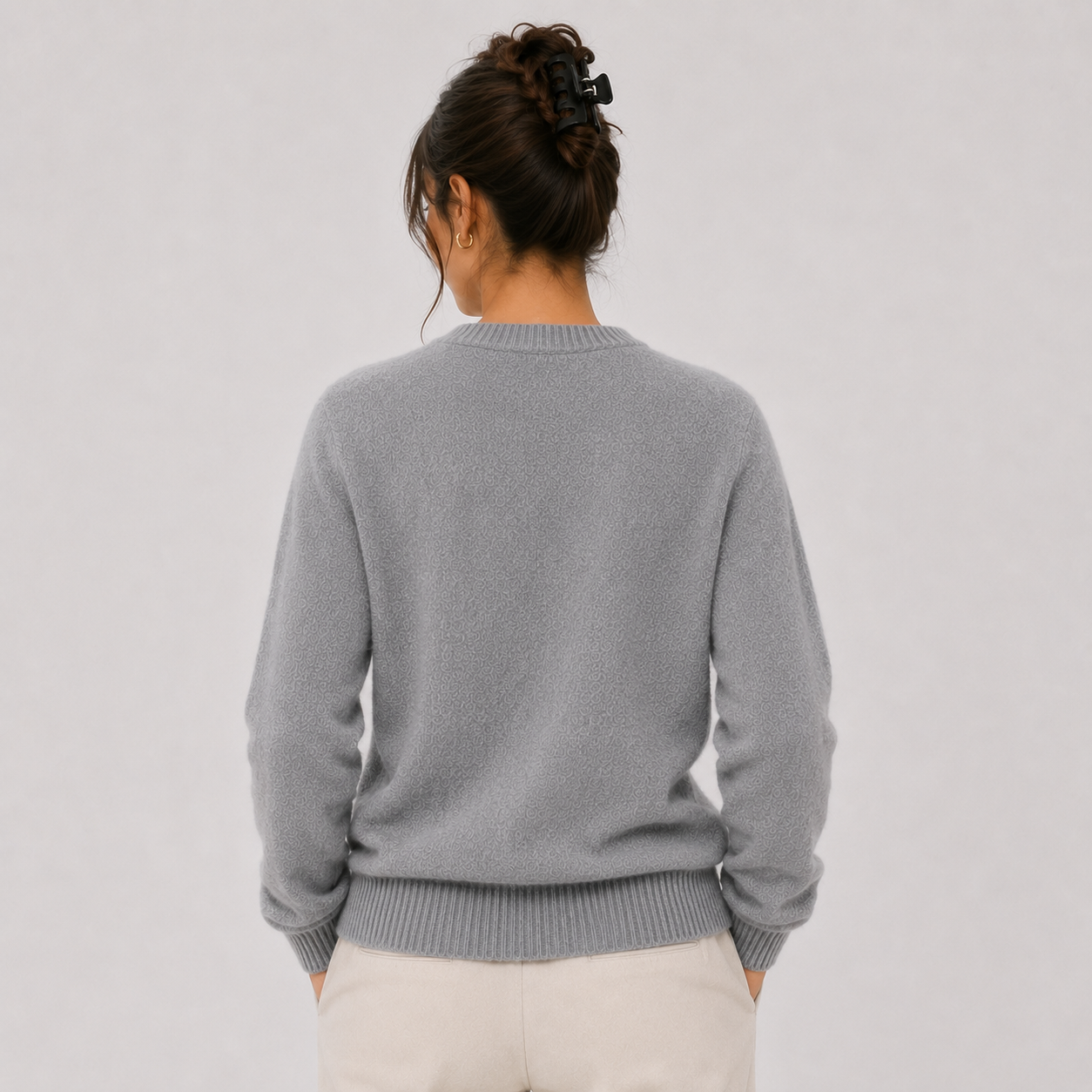 Women's Classic Cashmere Look Sweater Lightweight Warm Knitwear