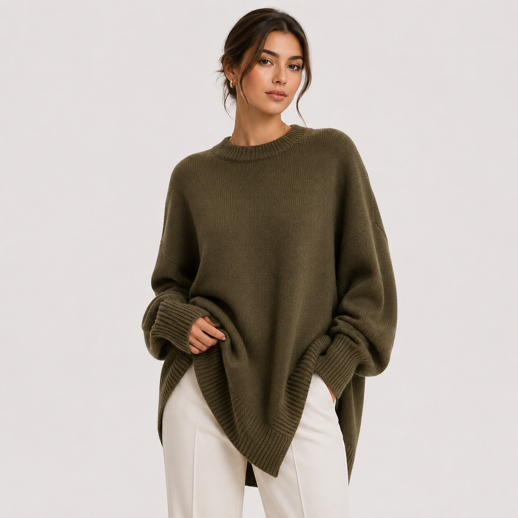 Women's Premium Oversized Sweater Cozy Long Sleeve Knit