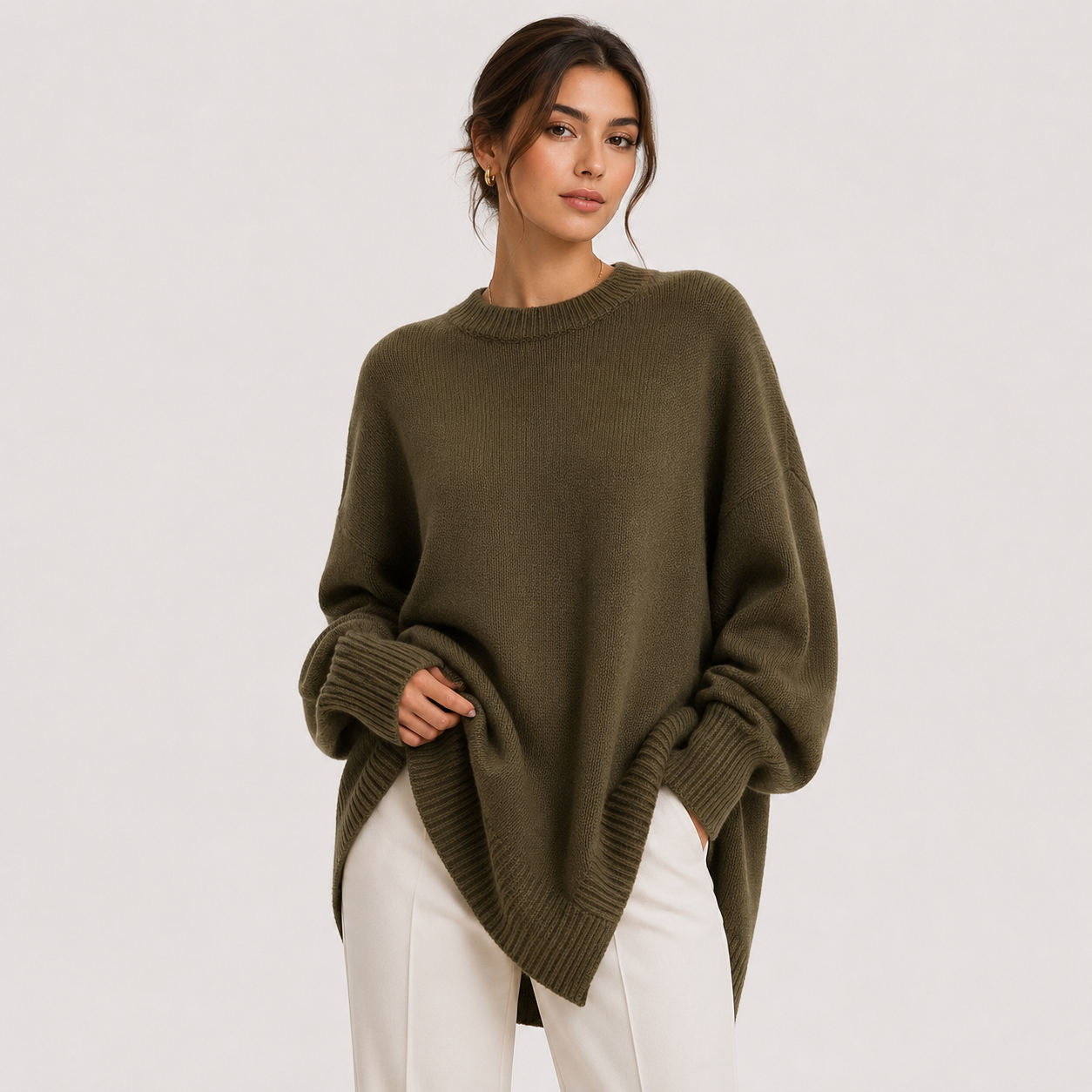 Women's Premium Oversized Sweater Cozy Long Sleeve Knit