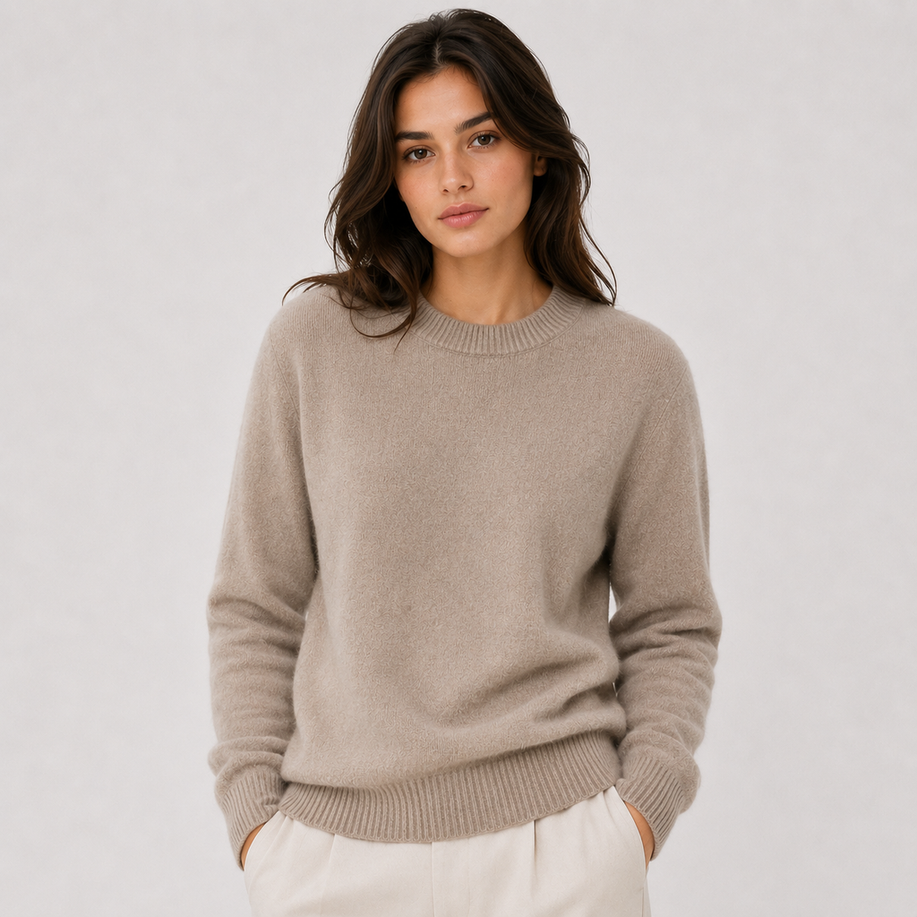 Women's Classic Cashmere Look Sweater Lightweight Warm Knitwear
