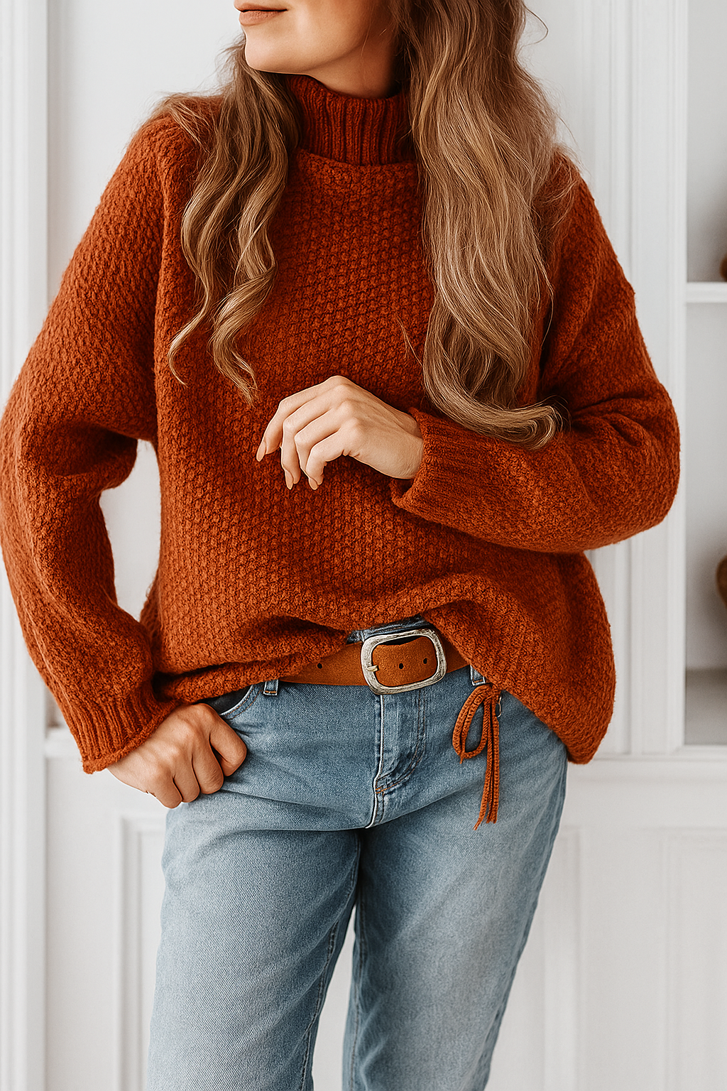 Drune | Stylischer schlichter Cashmere Rollkragenpullover Ideal für den Winter