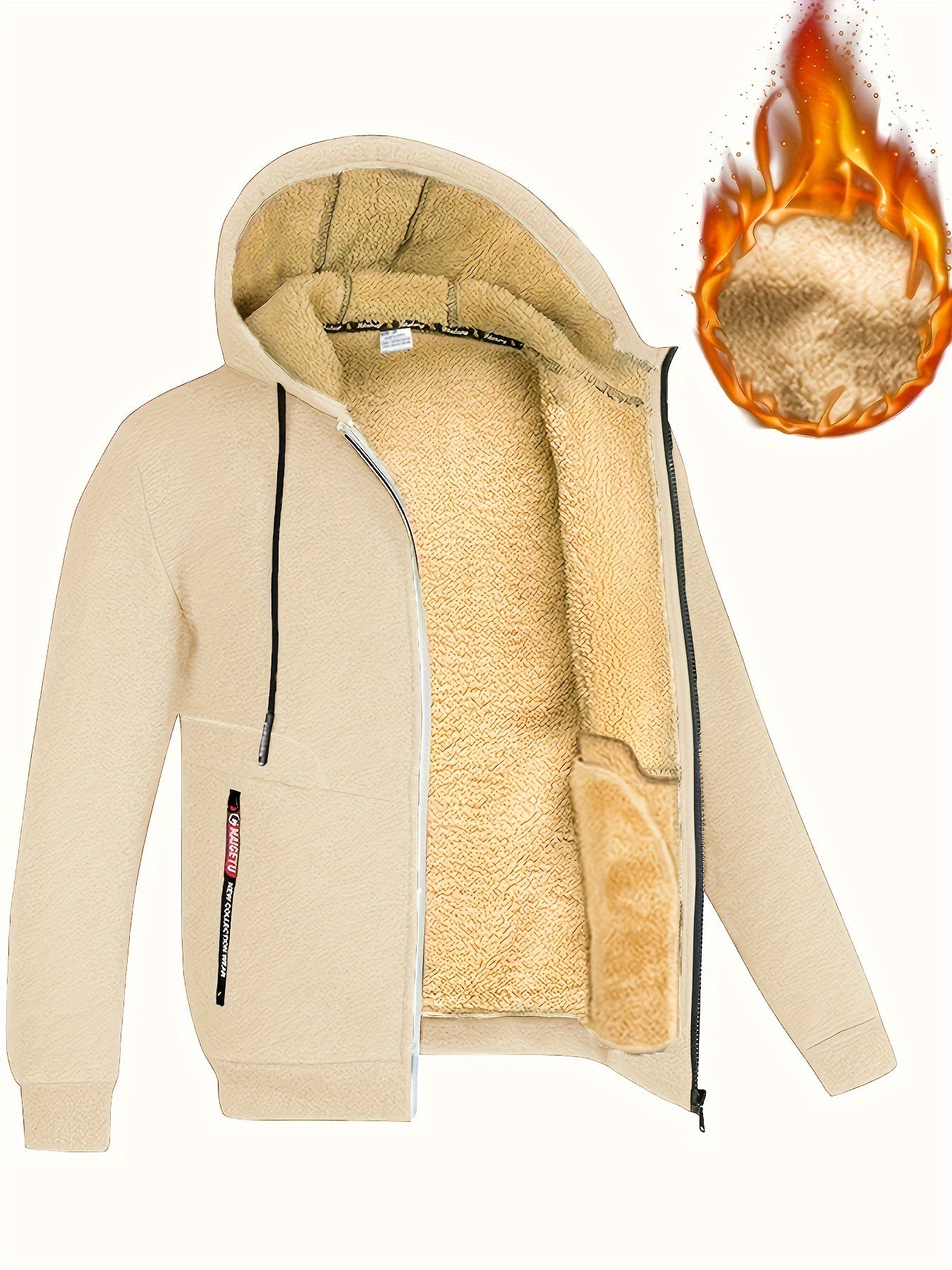 Nórdico | Chaqueta térmica para hombre con capucha y forro interior cálido