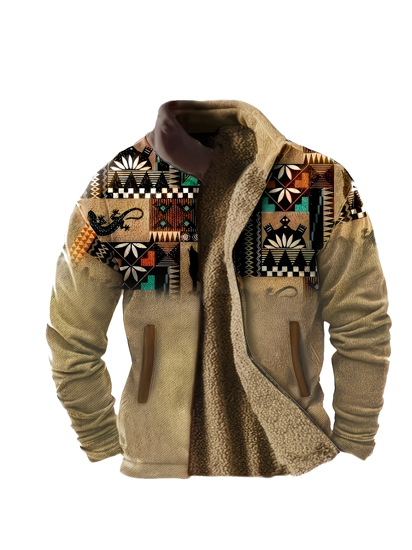 Montaña | Chaqueta masculina térmica con forro largo