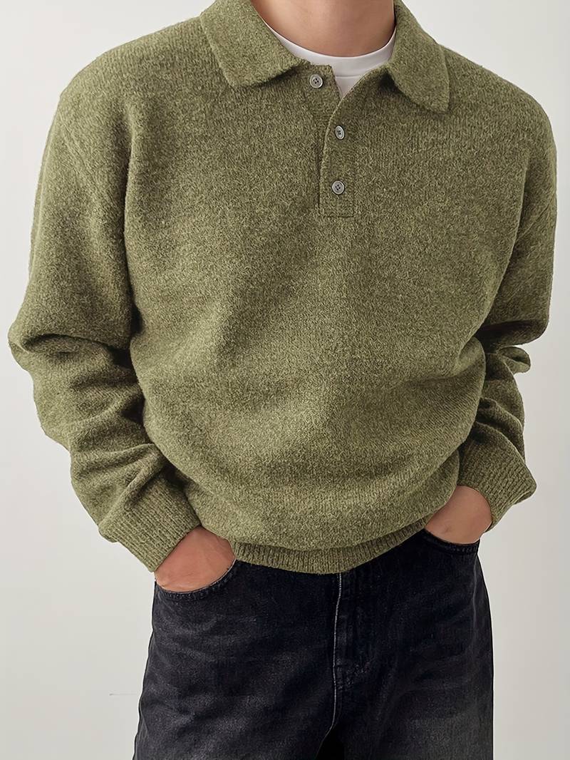 Eliran | Elegante Jersey de Manga Larga Con Cuello Alto