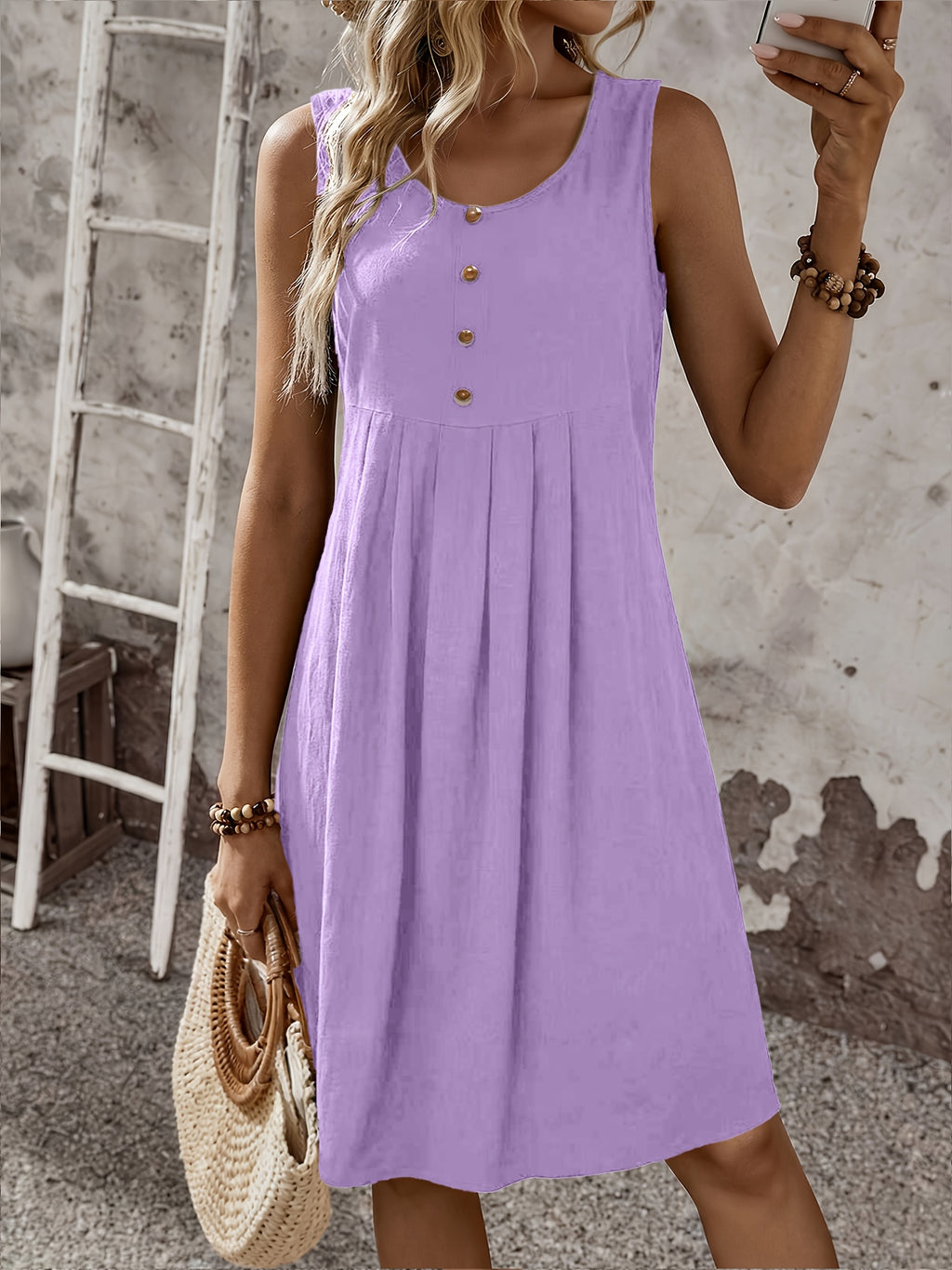 Vestido chaleco de verano para mujer, moda, cómodo, sexy, esencial para vacaciones, falda plisada, falda corta con botones