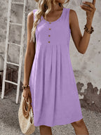 Vestido chaleco de verano para mujer, moda, cómodo, sexy, esencial para vacaciones, falda plisada, falda corta con botones