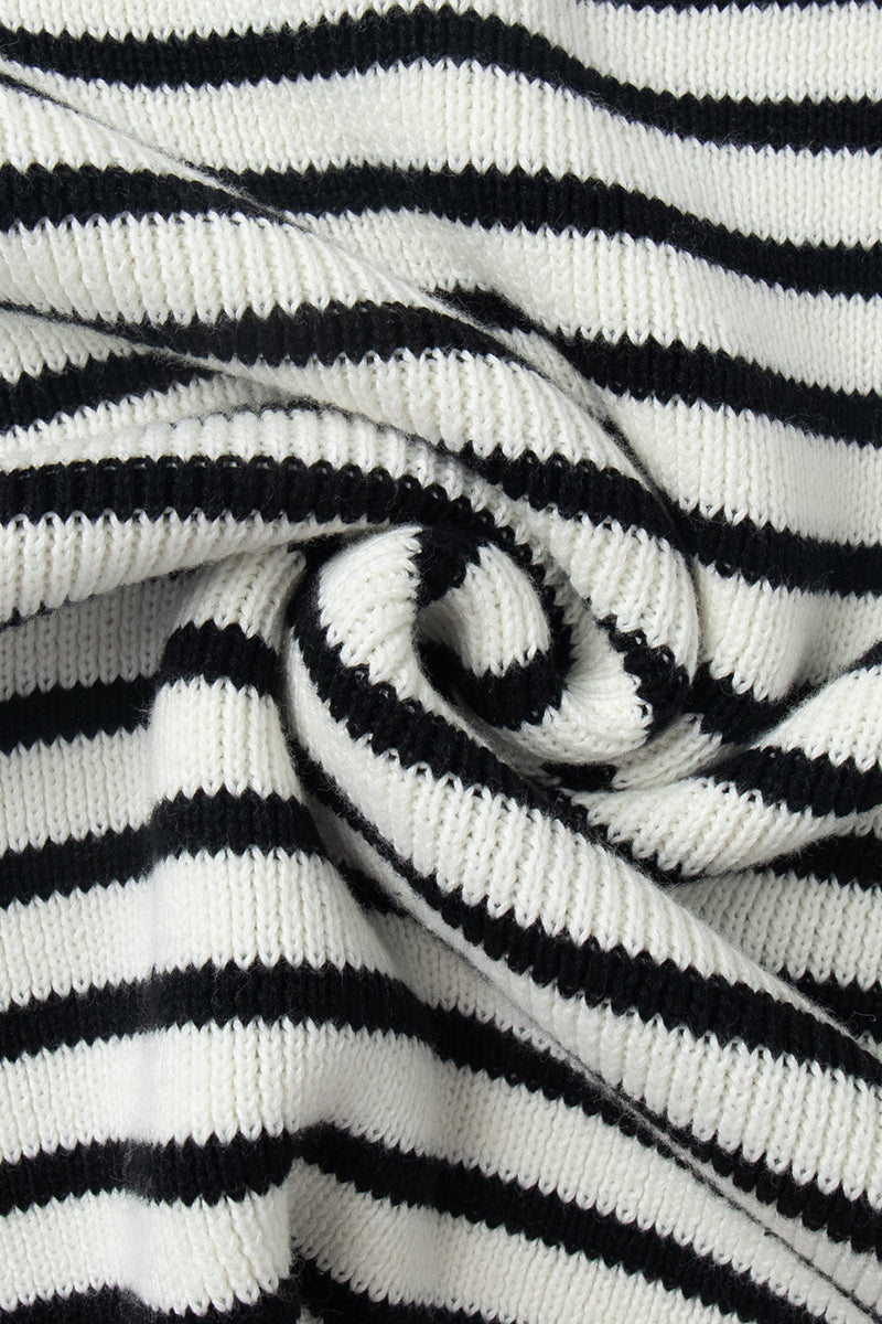 Drune | Cozy striped knitted turtleneck sweater