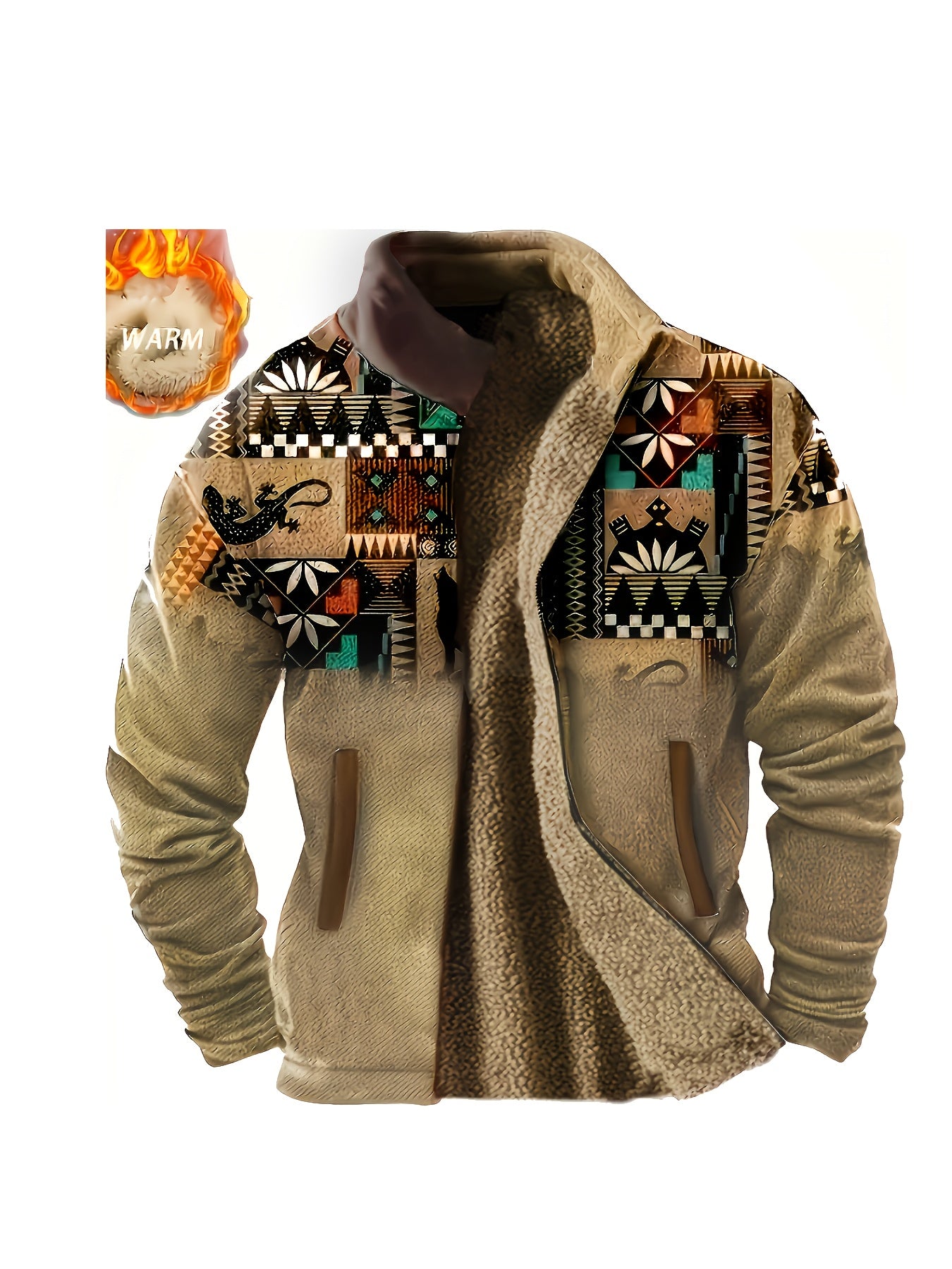 Montaña | Chaqueta masculina térmica con forro largo