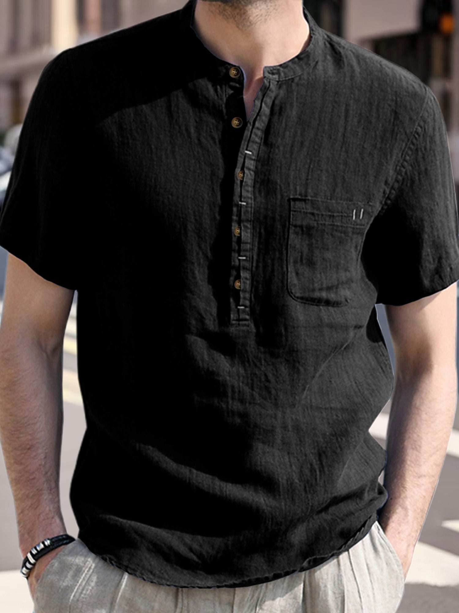 Lenvor™ | Henley transpirable de verano