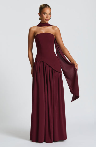 Vestido Femenino Largo Elegante con Abertura para Fiesta