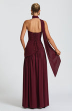 Vestido Femenino Largo Elegante con Abertura para Fiesta