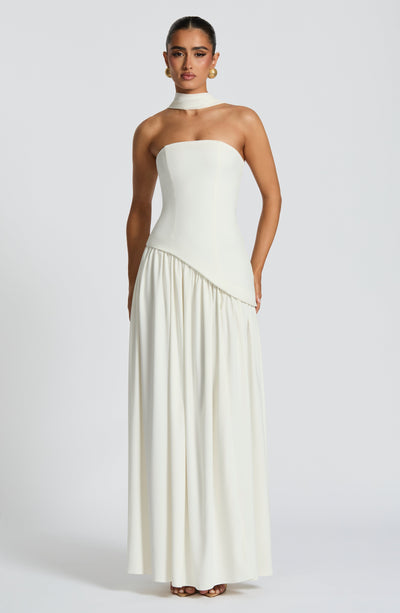 Vestido Femenino Largo Elegante con Abertura para Fiesta