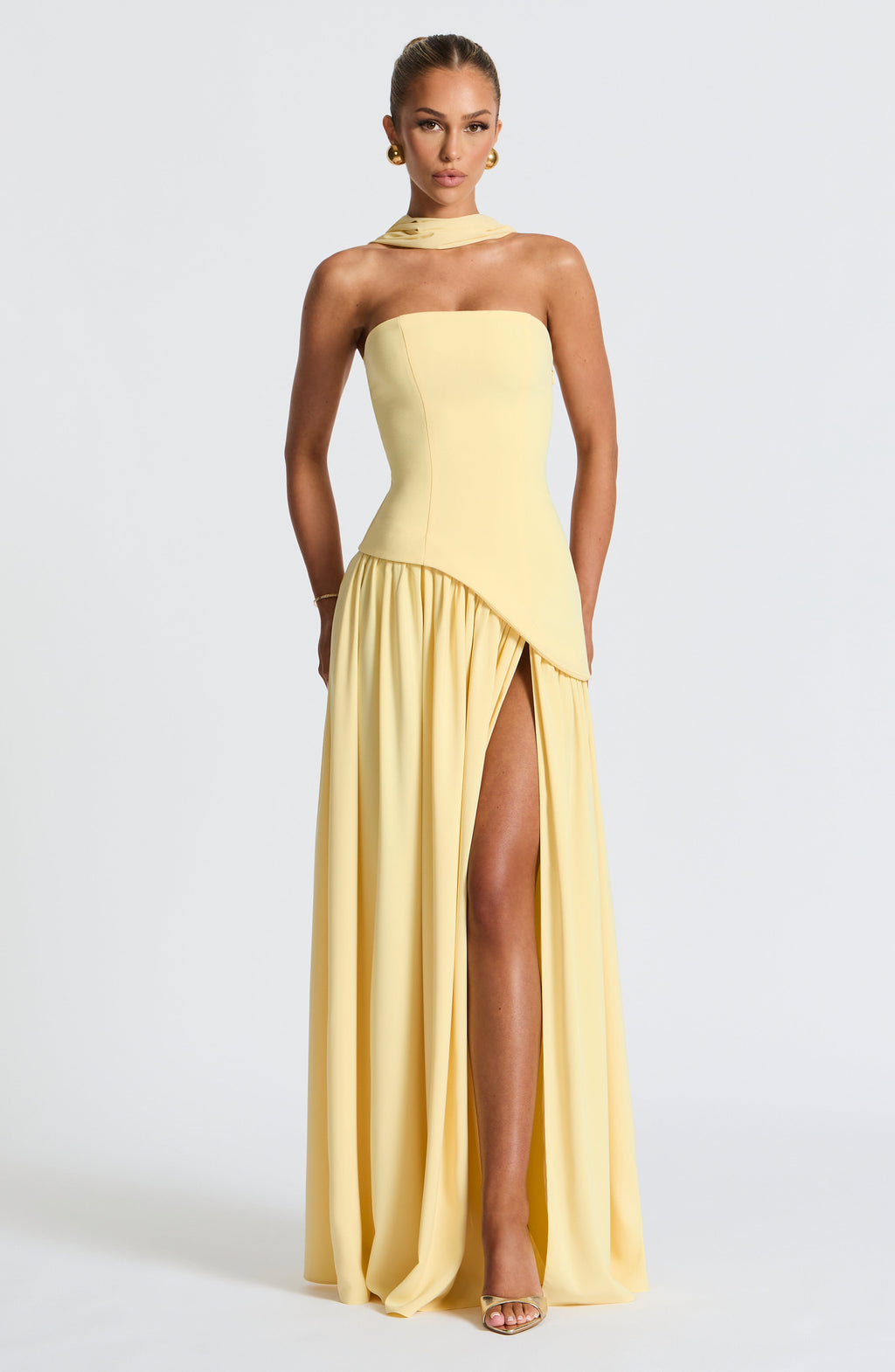 Vestido Femenino Largo Elegante con Abertura para Fiesta