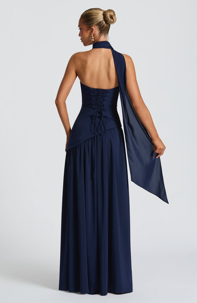 Vestido Femenino Largo Elegante con Abertura para Fiesta