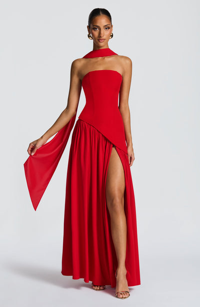 Vestido Femenino Largo Elegante con Abertura para Fiesta
